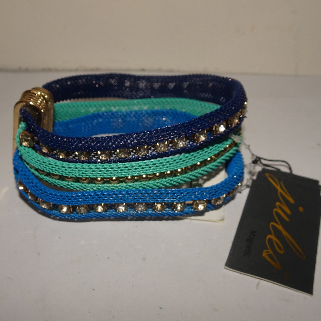 Jules Multi Strand Mesh Magnetic Clasp Bracelet